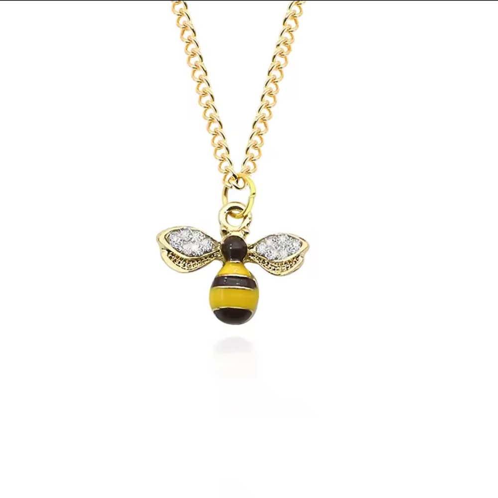 Gold Bee Pendant Necklace – Cute & Chic - Picture 2 of 7